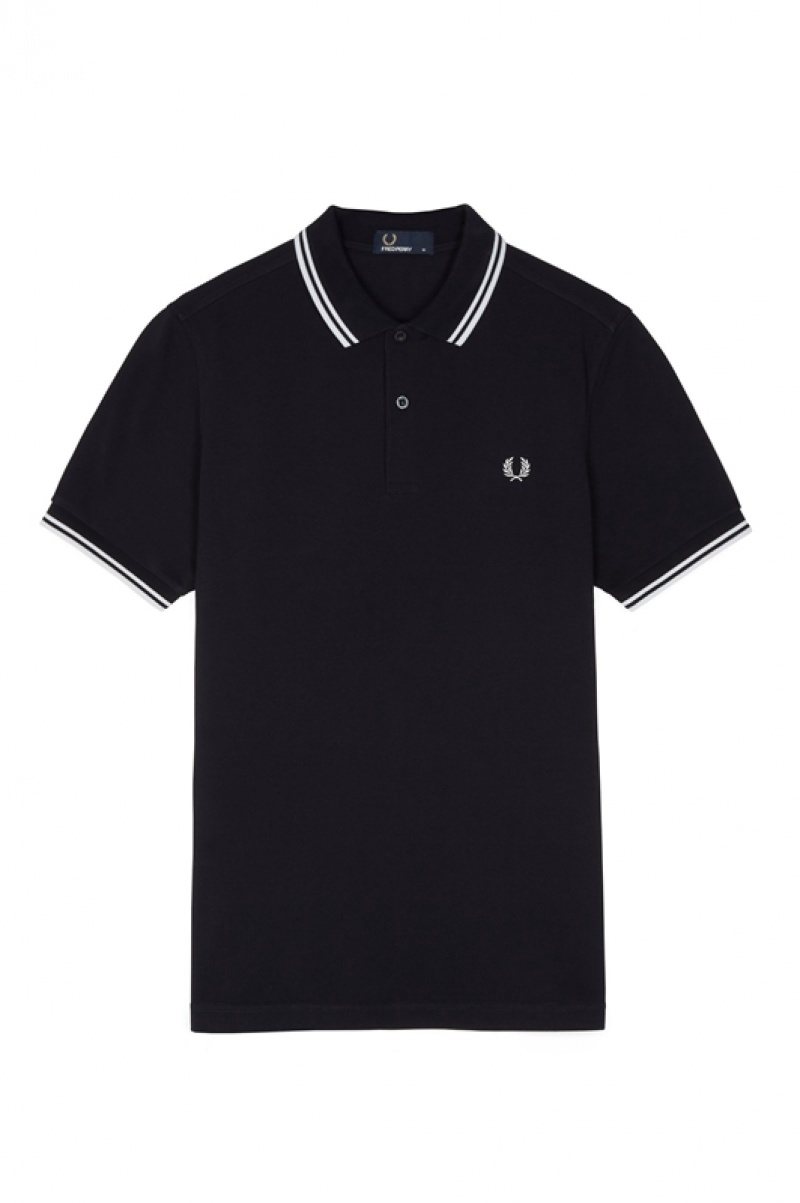 Fred Perry The Fred Perry Men's Polo Shirts Navy | DVQ-710248