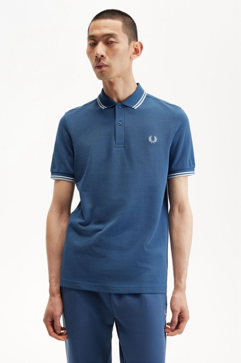 Fred Perry The Fred Perry Men's Polo Shirts Blue | RHF-901423