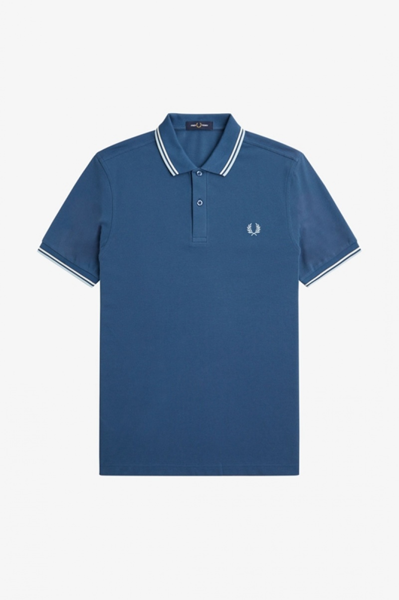 Fred Perry The Fred Perry Men's Polo Shirts Blue | RHF-901423