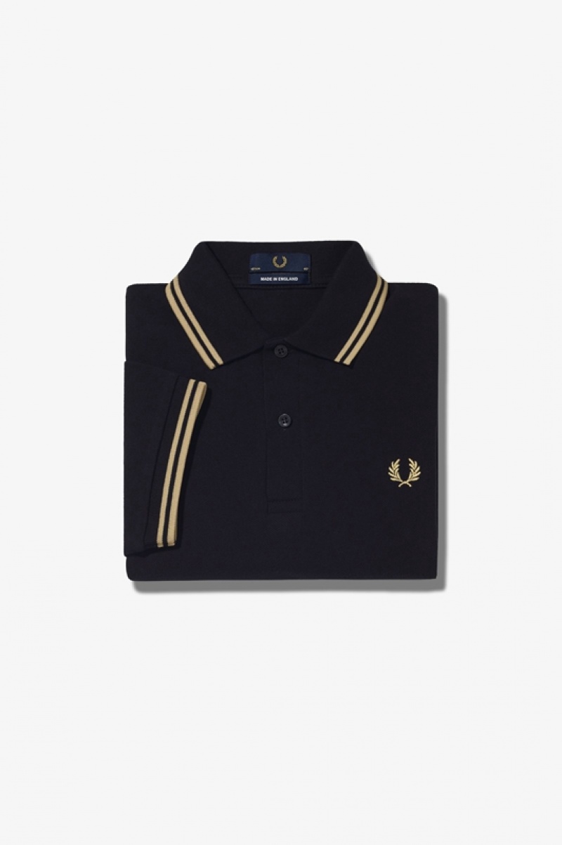 Fred Perry The Fred Perry Men's Polo Shirts Black | TWN-723684