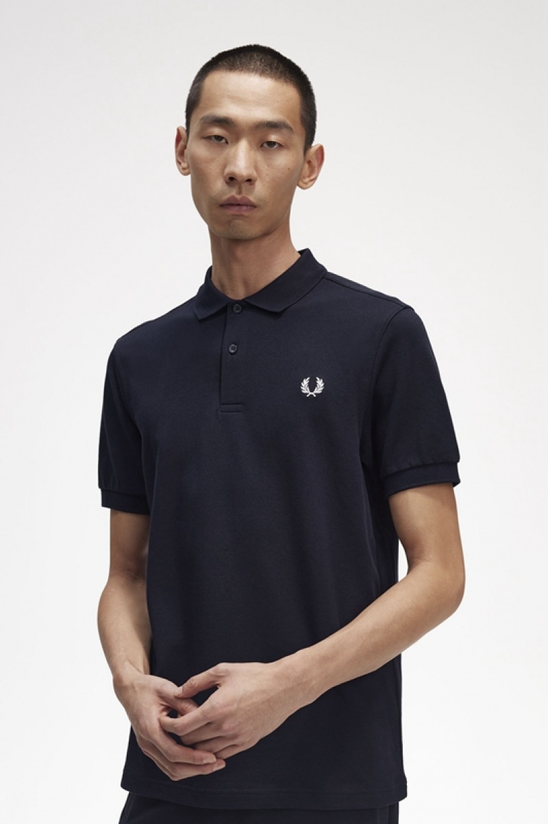 Fred Perry The Fred Perry Men's Polo Shirts Navy | ELU-460935