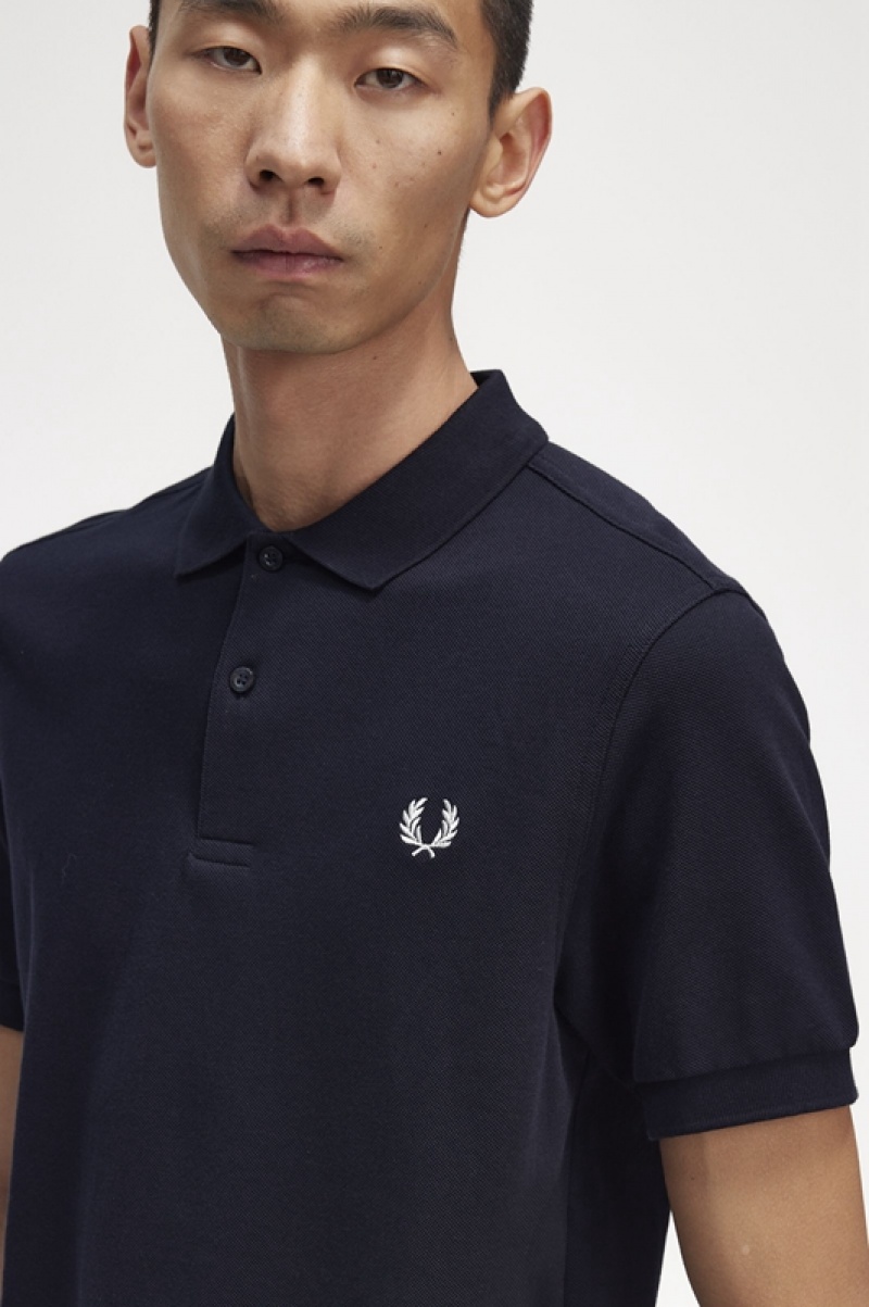 Fred Perry The Fred Perry Men's Polo Shirts Navy | ELU-460935