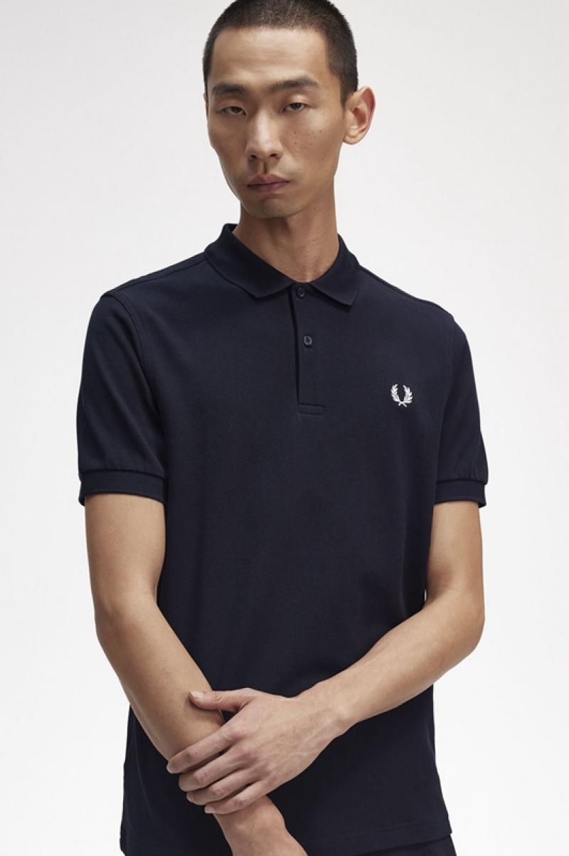 Fred Perry The Fred Perry Men's Polo Shirts Navy | ELU-460935