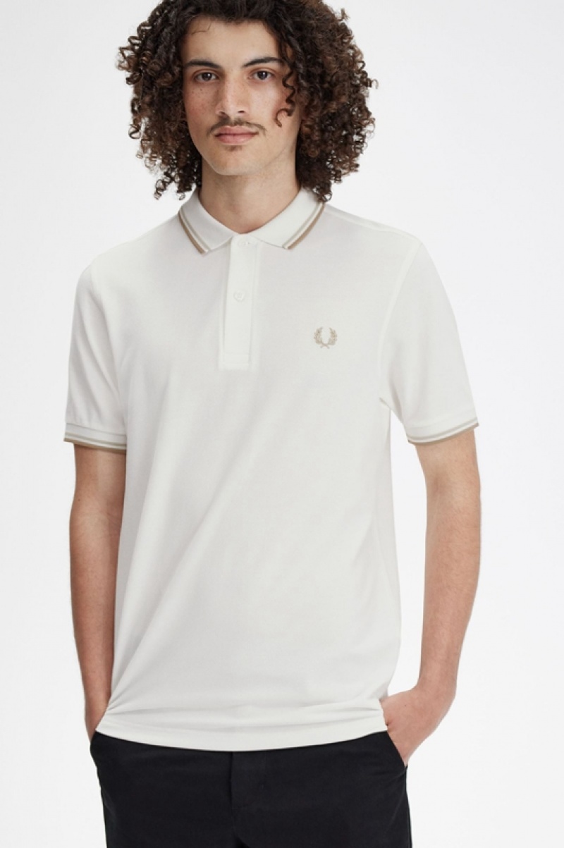 Fred Perry The Fred Perry Men's Polo Shirts White | BDE-653481