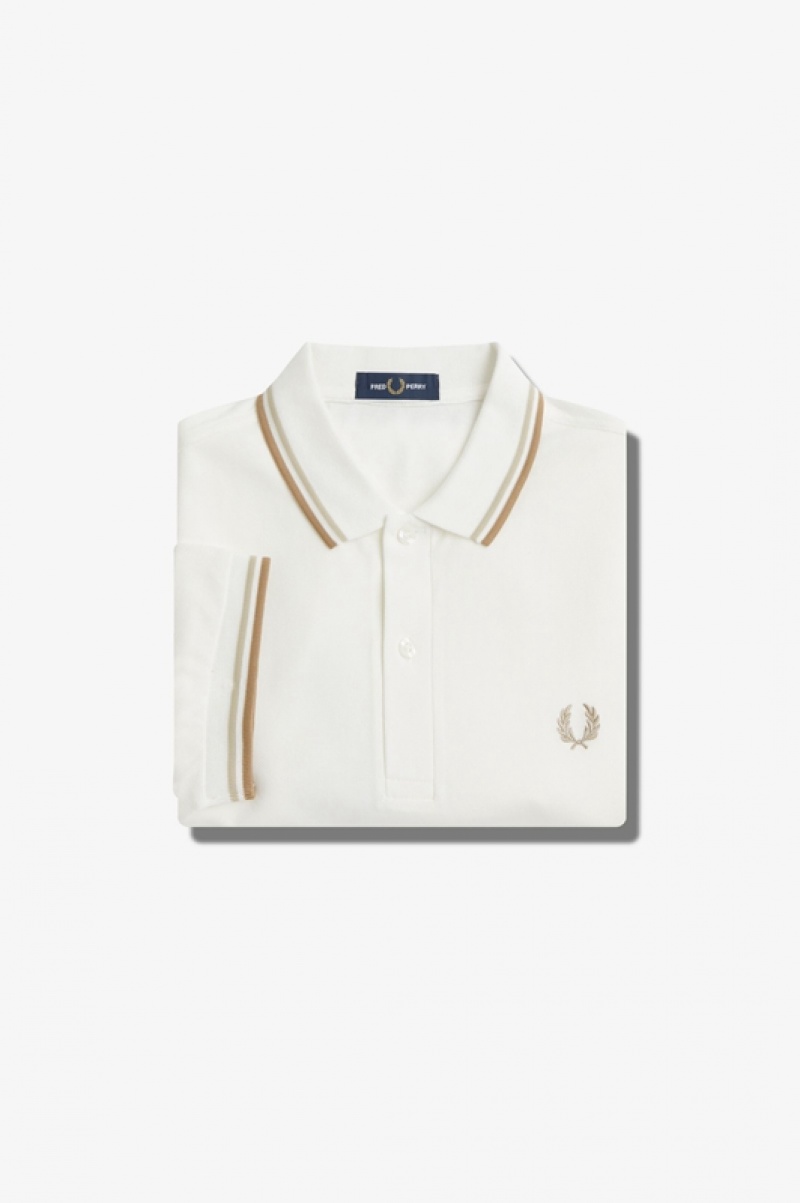 Fred Perry The Fred Perry Men's Polo Shirts White | BDE-653481