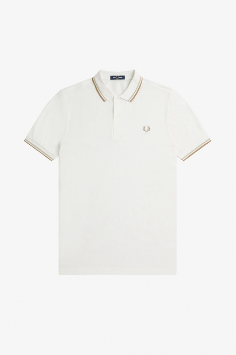 Fred Perry The Fred Perry Men's Polo Shirts White | BDE-653481