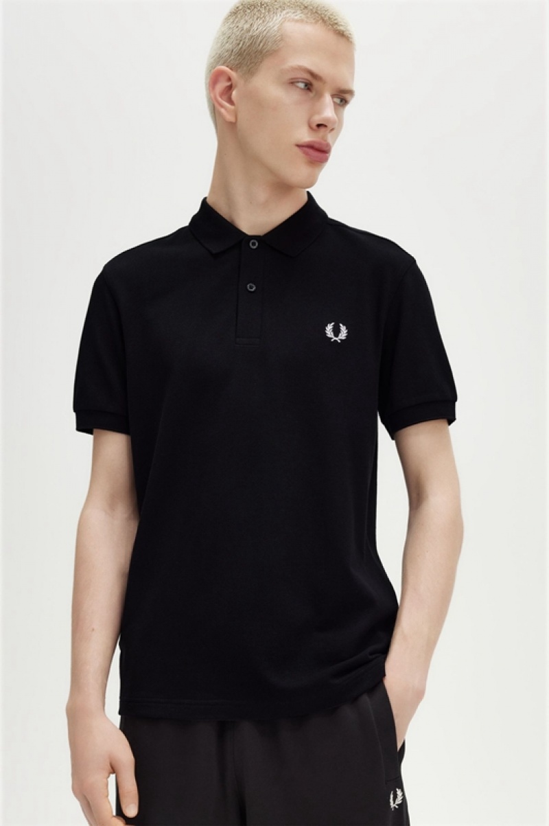 Fred Perry The Fred Perry Men's Polo Shirts Black | ZRX-769480