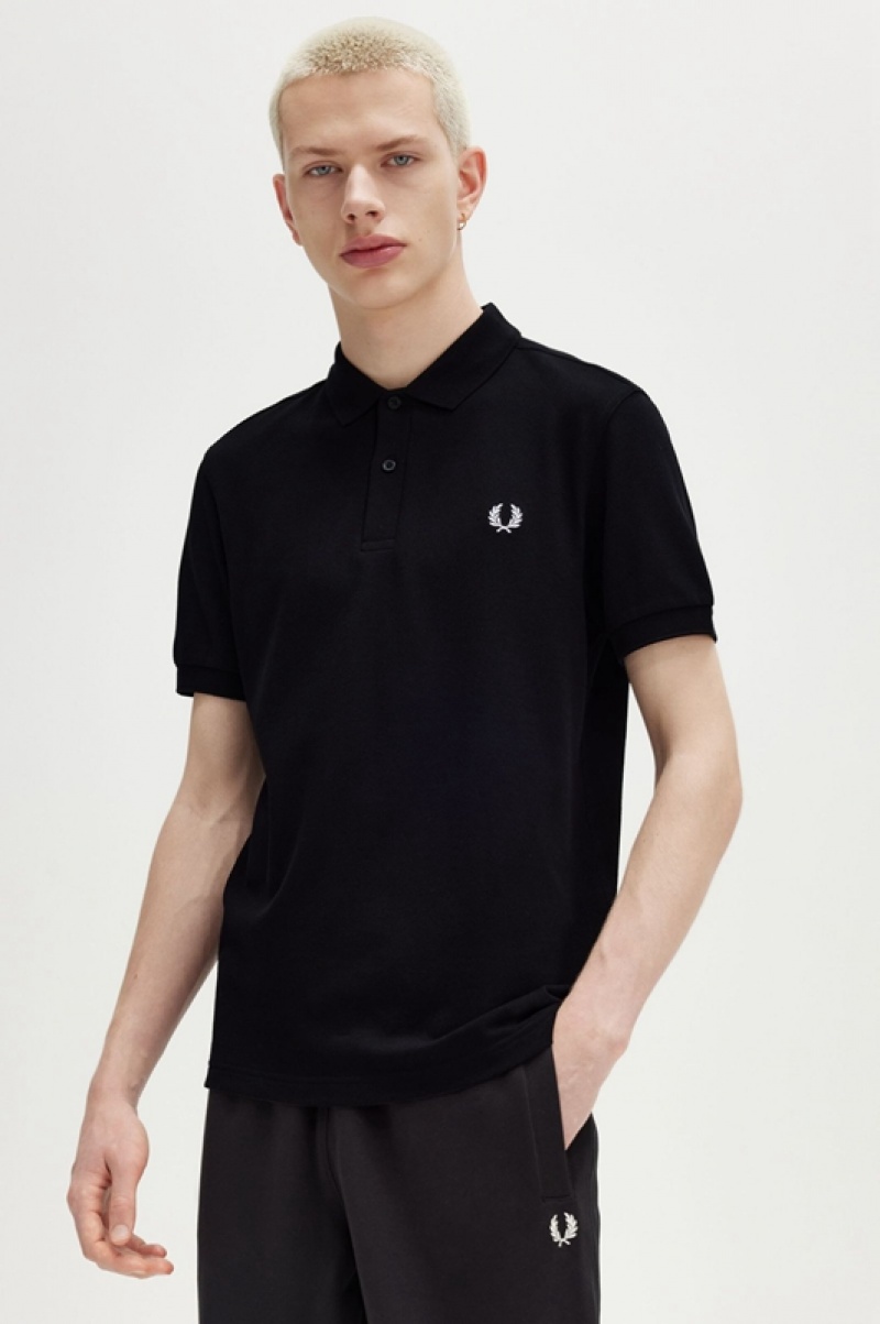 Fred Perry The Fred Perry Men's Polo Shirts Black | ZRX-769480