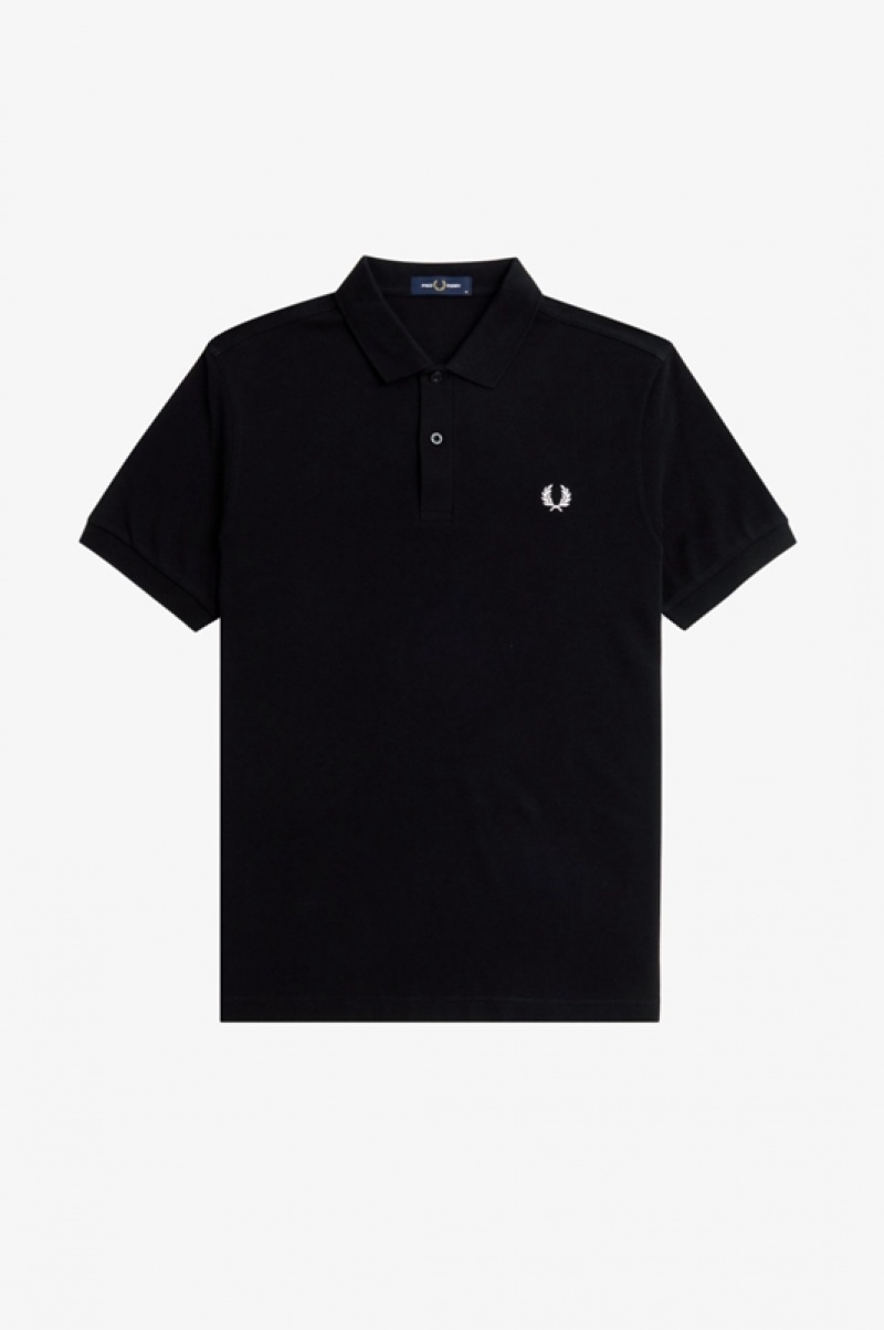 Fred Perry The Fred Perry Men's Polo Shirts Black | ZRX-769480