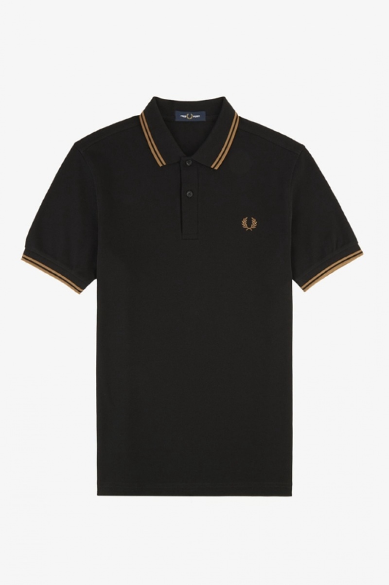 Fred Perry The Fred Perry Men's Polo Shirts Black | XOK-034867