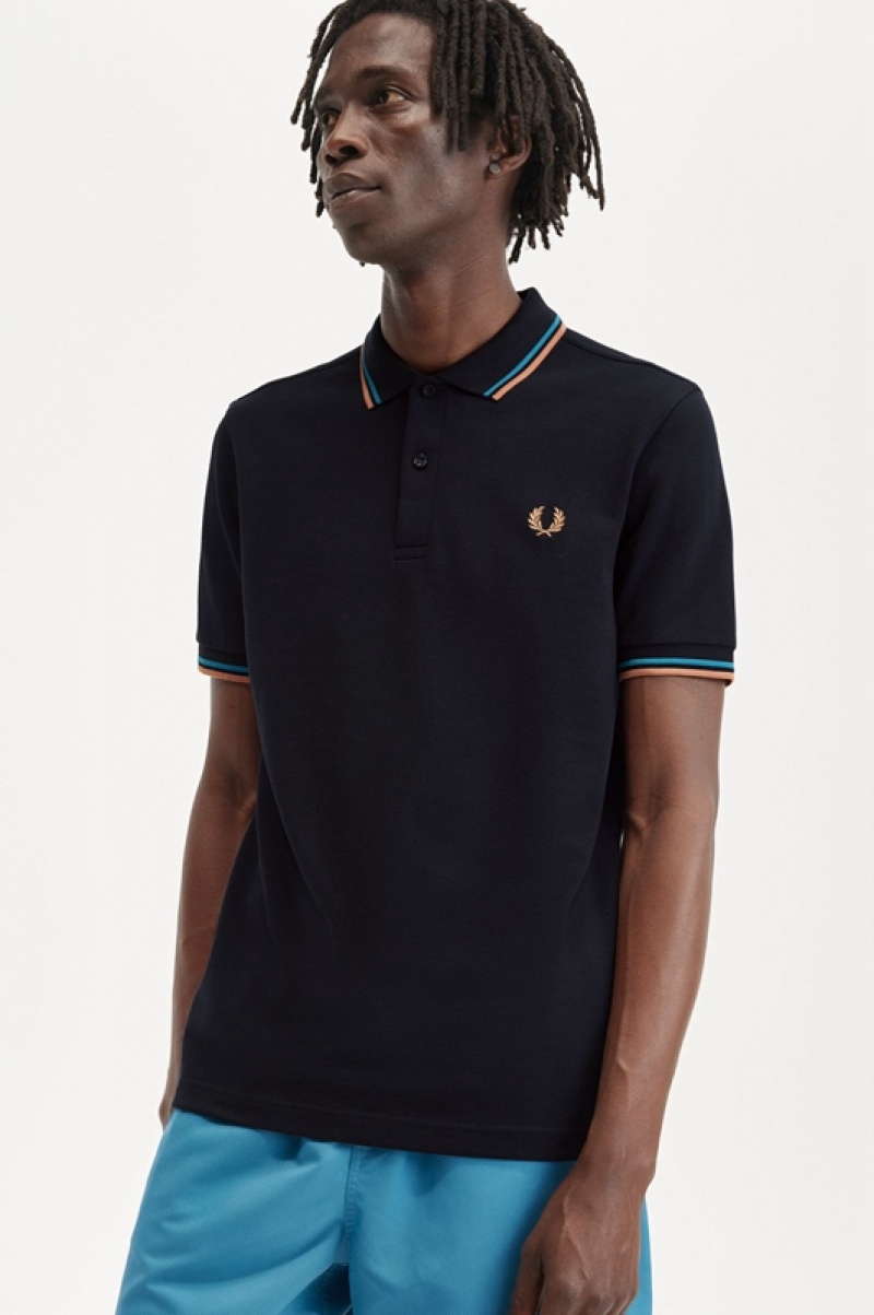 Fred Perry The Fred Perry Men's Polo Shirts Black | LPJ-632018