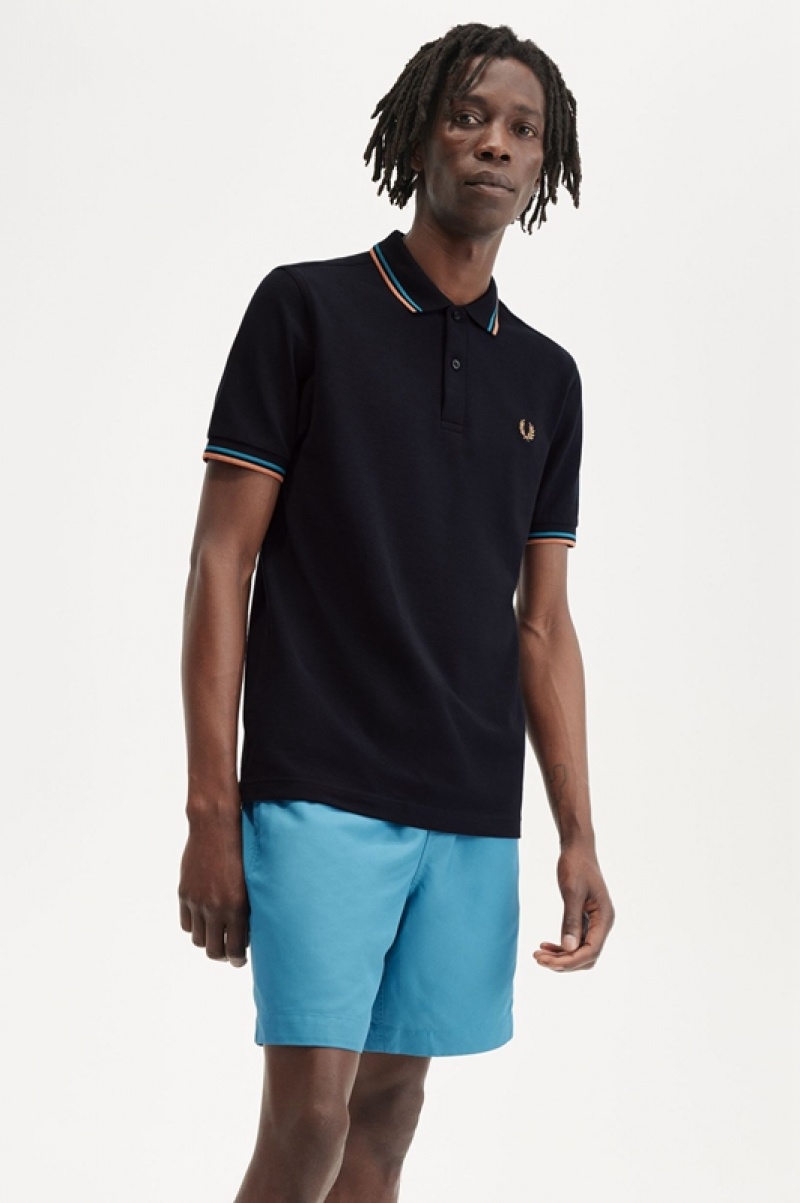 Fred Perry The Fred Perry Men's Polo Shirts Black | LPJ-632018