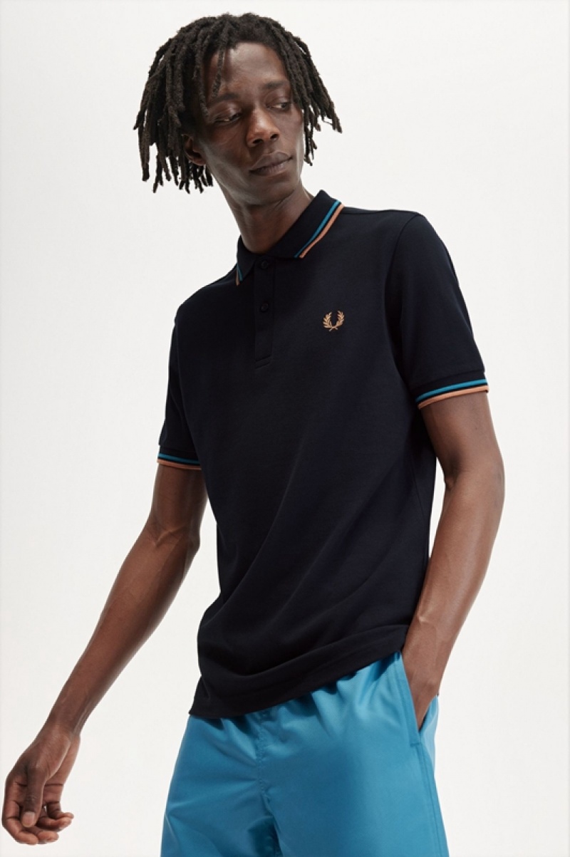 Fred Perry The Fred Perry Men's Polo Shirts Black | LPJ-632018