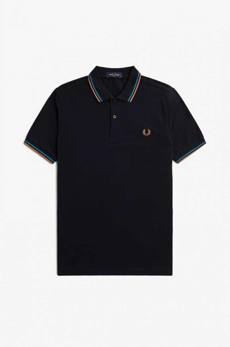 Fred Perry The Fred Perry Men's Polo Shirts Black | LPJ-632018