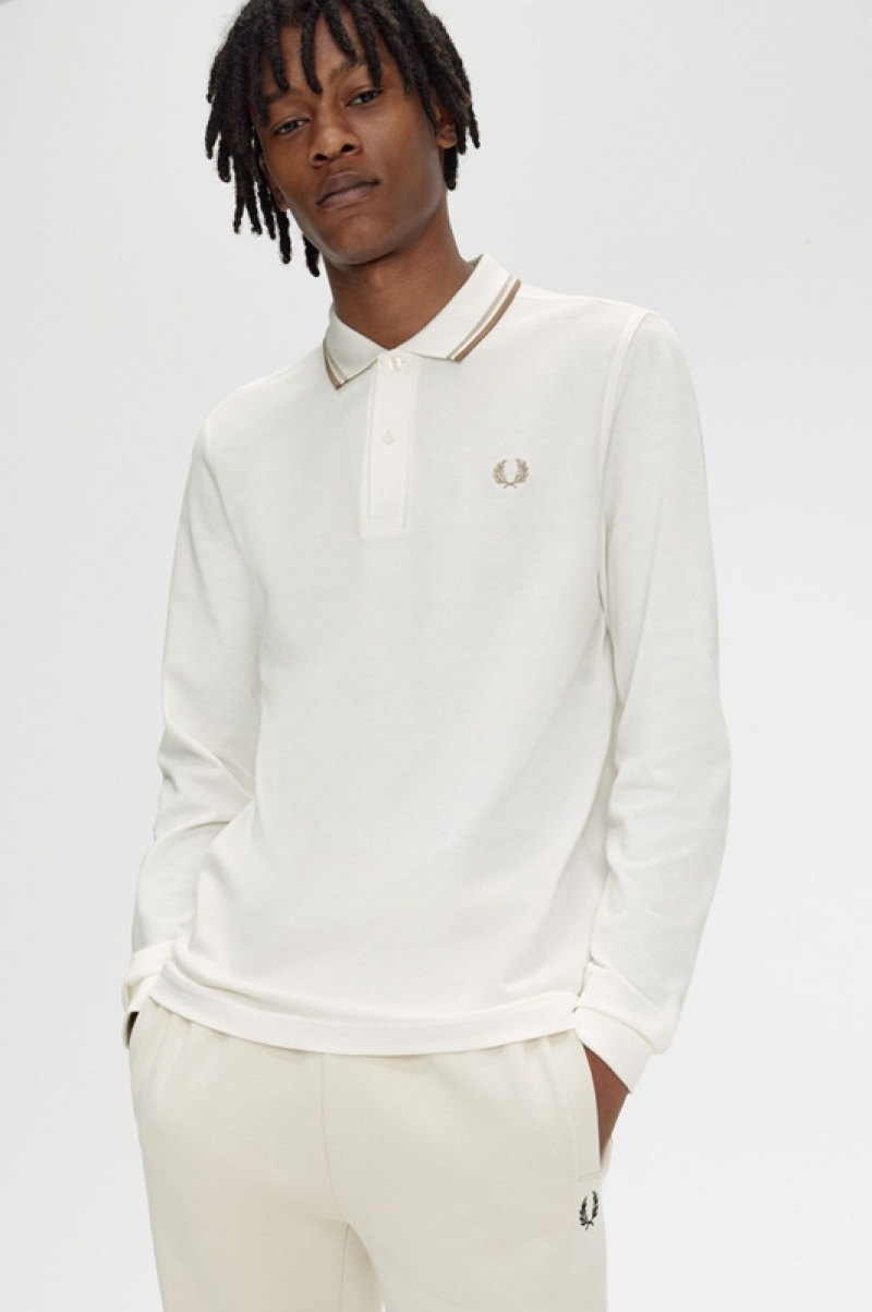 Fred Perry The Fred Perry Men's Polo Shirts White | QEY-842073