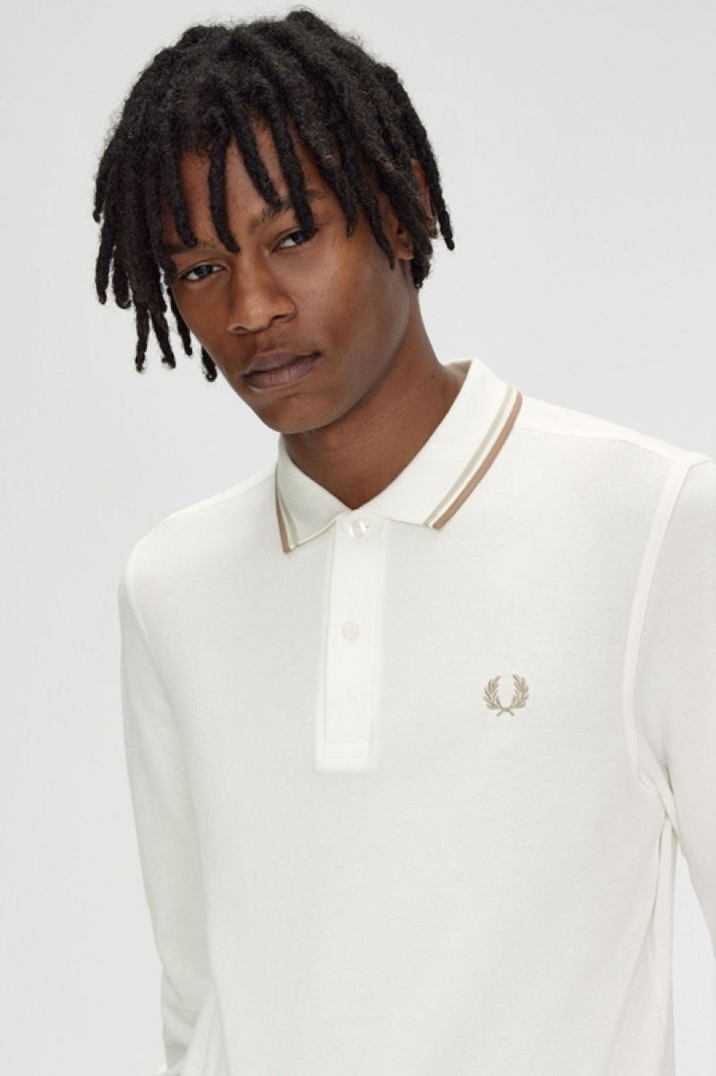 Fred Perry The Fred Perry Men's Polo Shirts White | QEY-842073