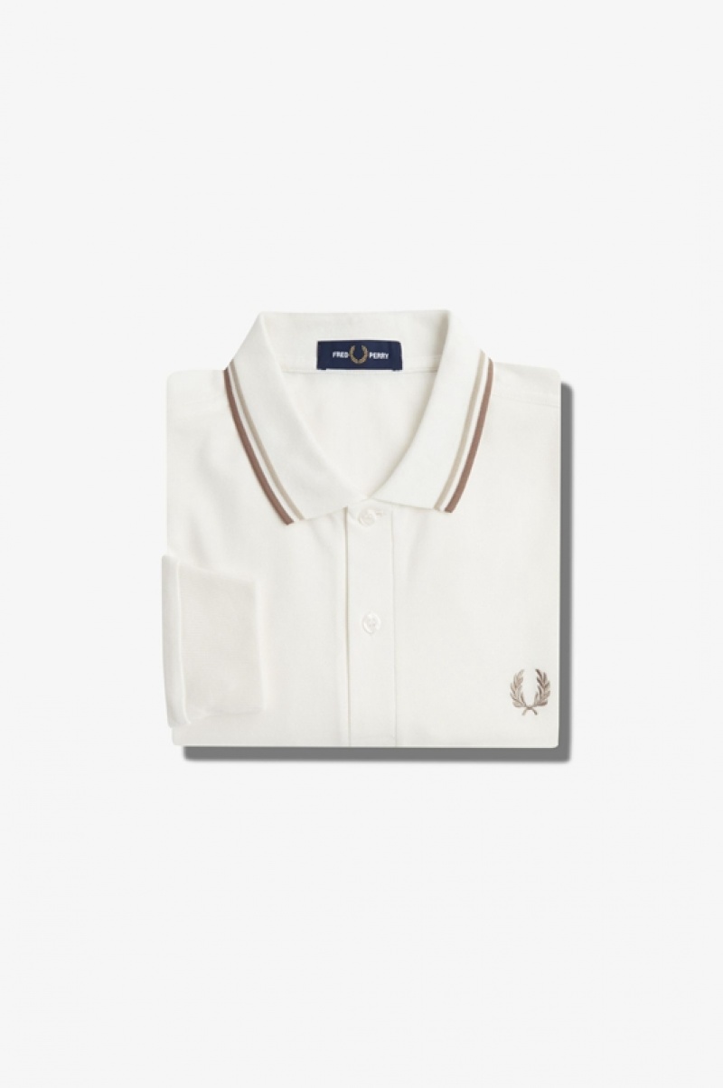 Fred Perry The Fred Perry Men's Polo Shirts White | QEY-842073