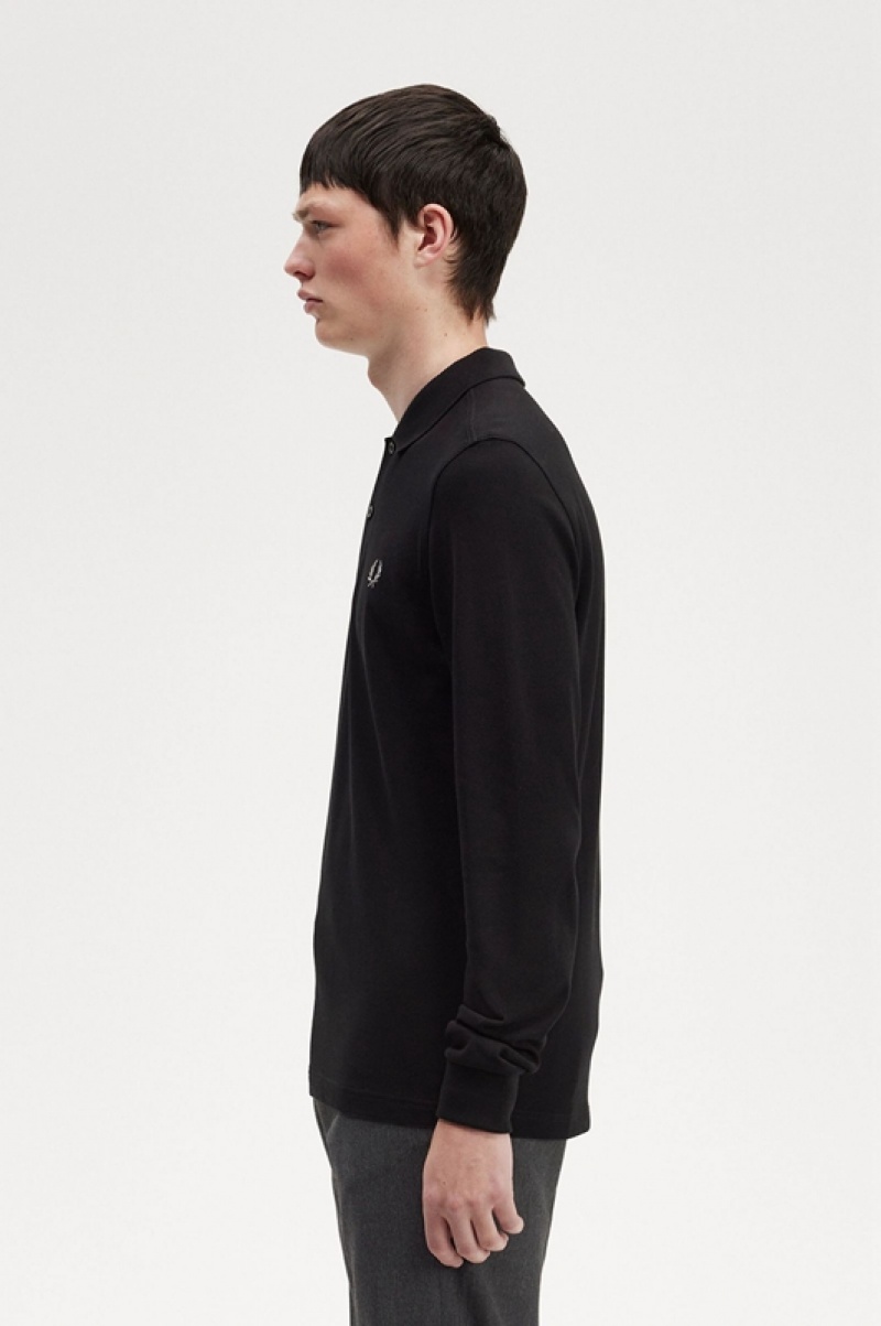 Fred Perry The Fred Perry Men's Polo Shirts Black | CDA-195324