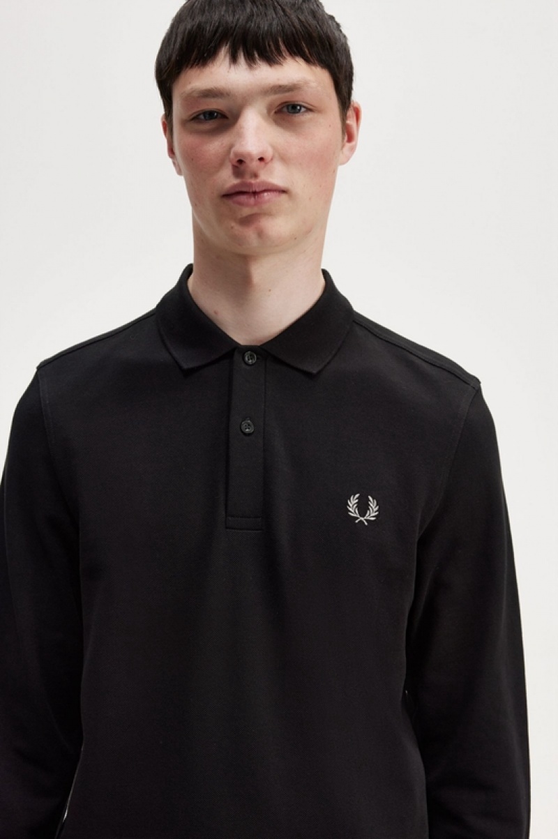 Fred Perry The Fred Perry Men's Polo Shirts Black | CDA-195324