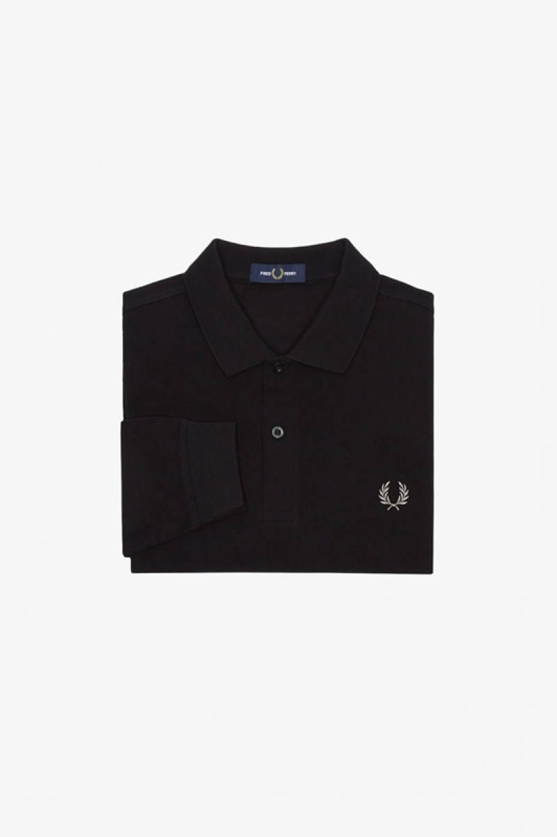 Fred Perry The Fred Perry Men's Polo Shirts Black | CDA-195324