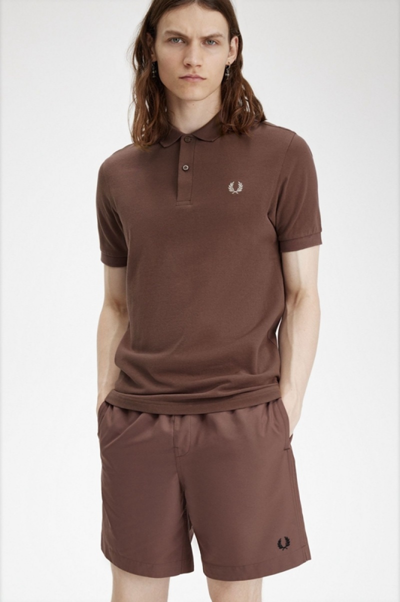 Fred Perry The Fred Perry Men's Polo Shirts Chocolate | VJO-641395