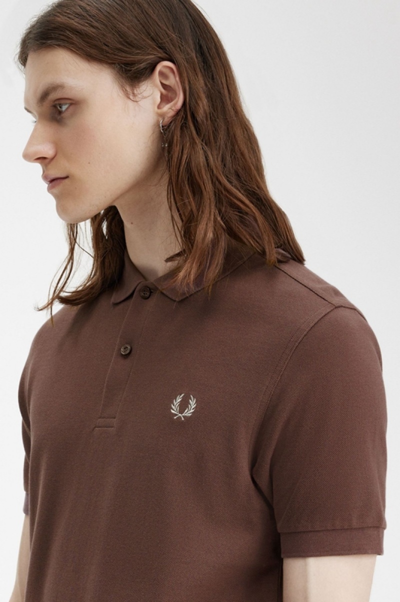 Fred Perry The Fred Perry Men's Polo Shirts Chocolate | VJO-641395