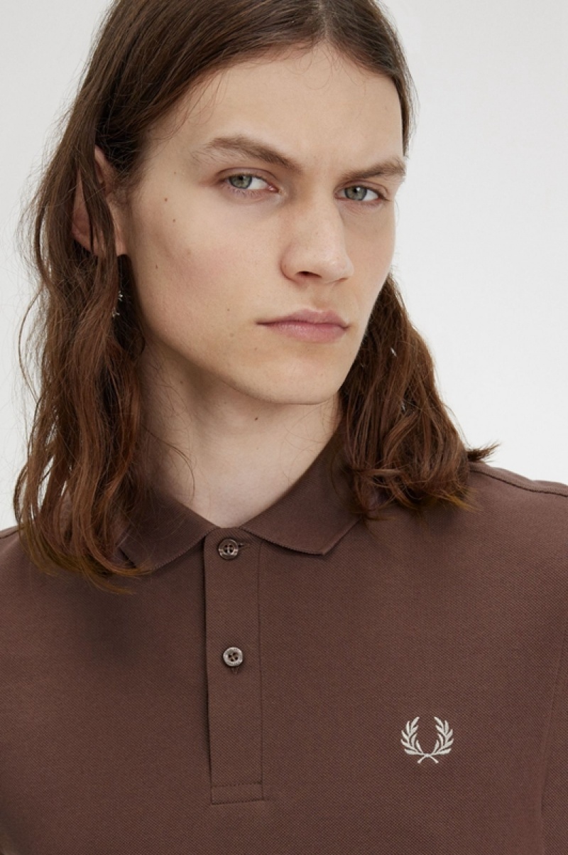 Fred Perry The Fred Perry Men's Polo Shirts Chocolate | VJO-641395