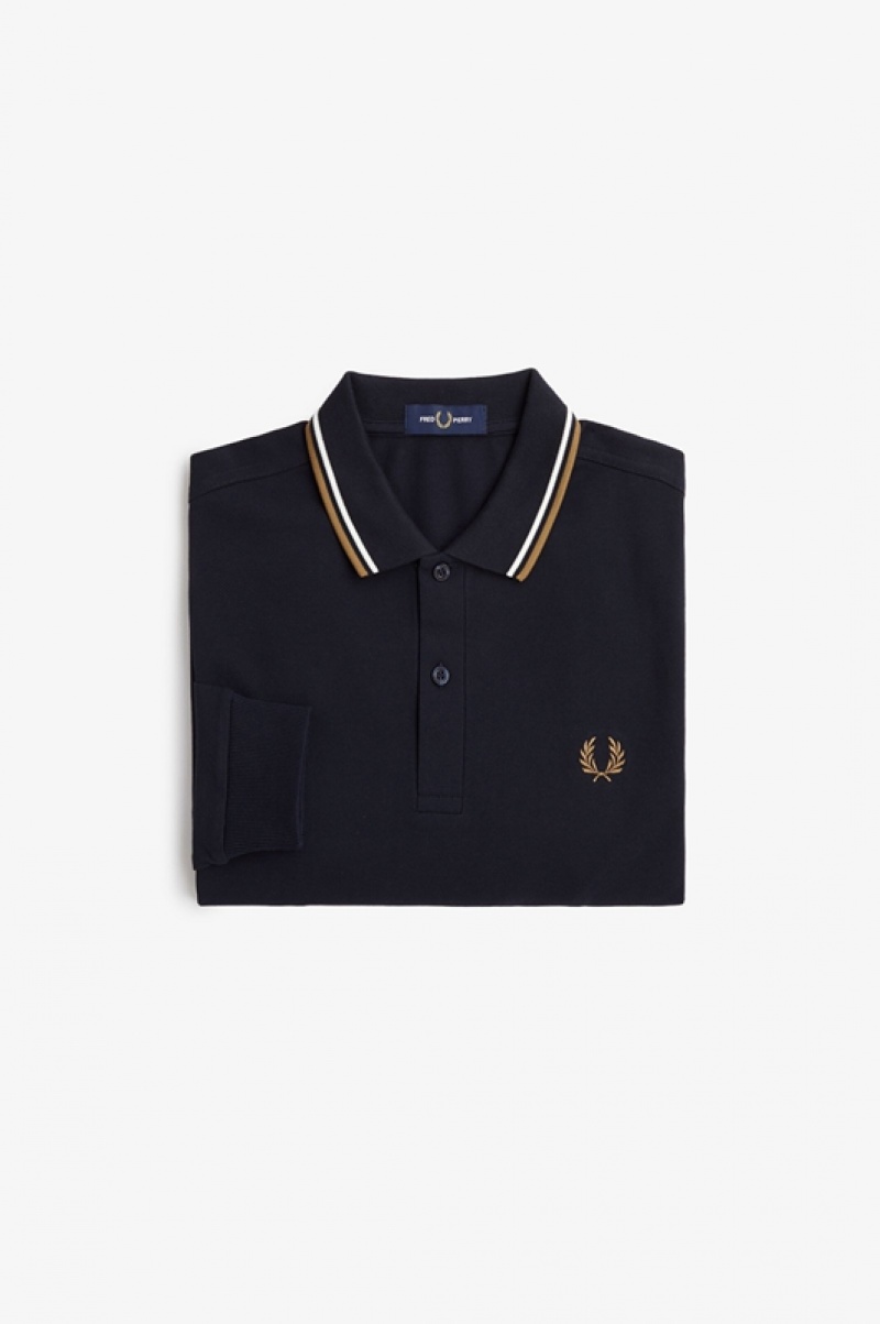 Fred Perry The Fred Perry Men's Polo Shirts Navy | VME-819354