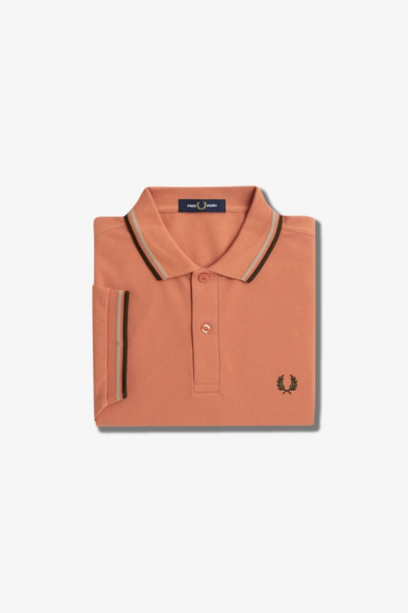 Fred Perry The Fred Perry Men's Polo Shirts Orange | YQX-170936