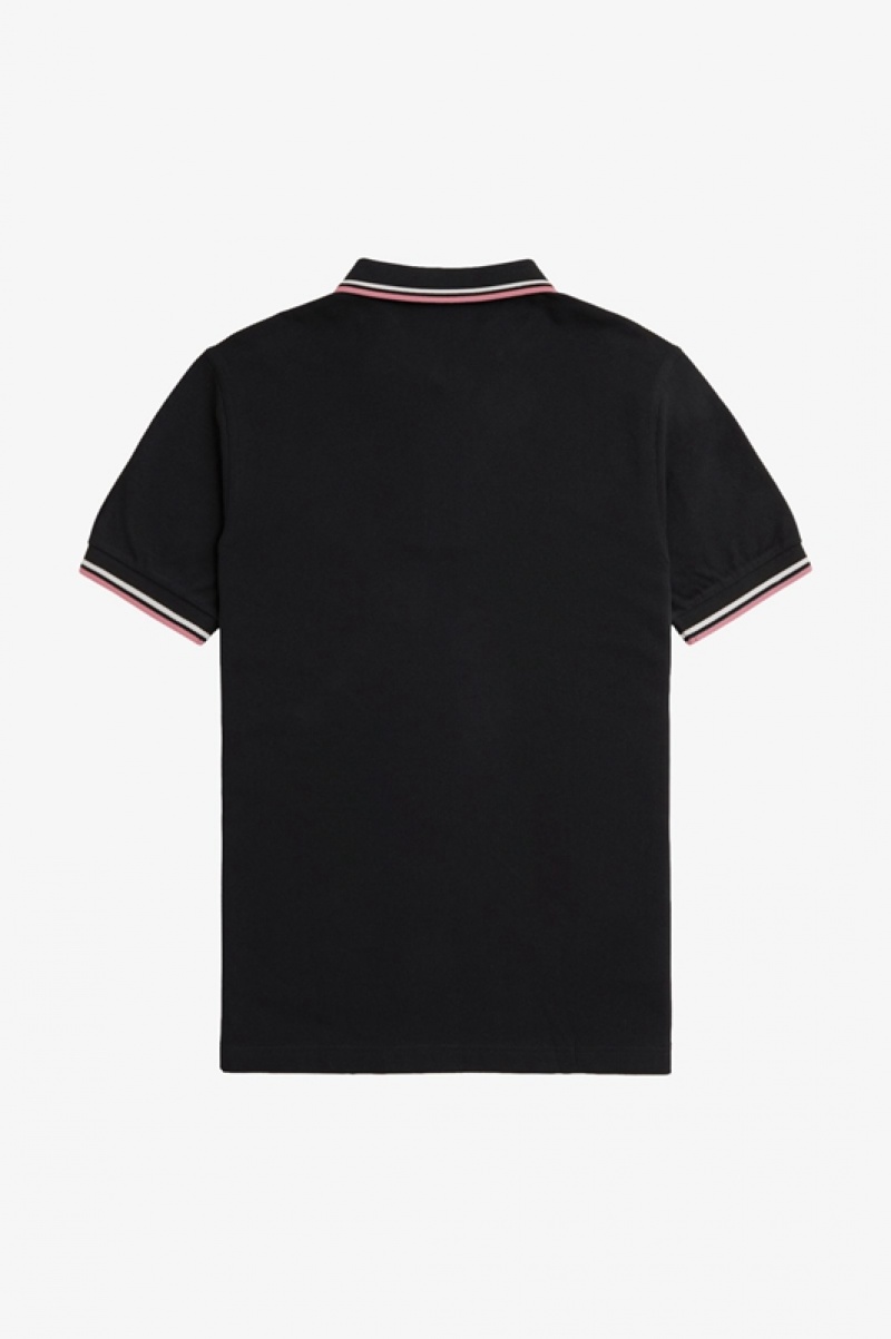 Fred Perry The Fred Perry Men's Polo Shirts Black | WSU-289305