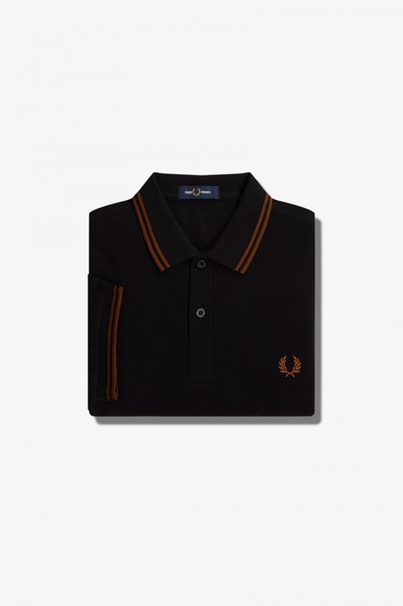 Fred Perry The Fred Perry Men's Polo Shirts Black | TYN-507123