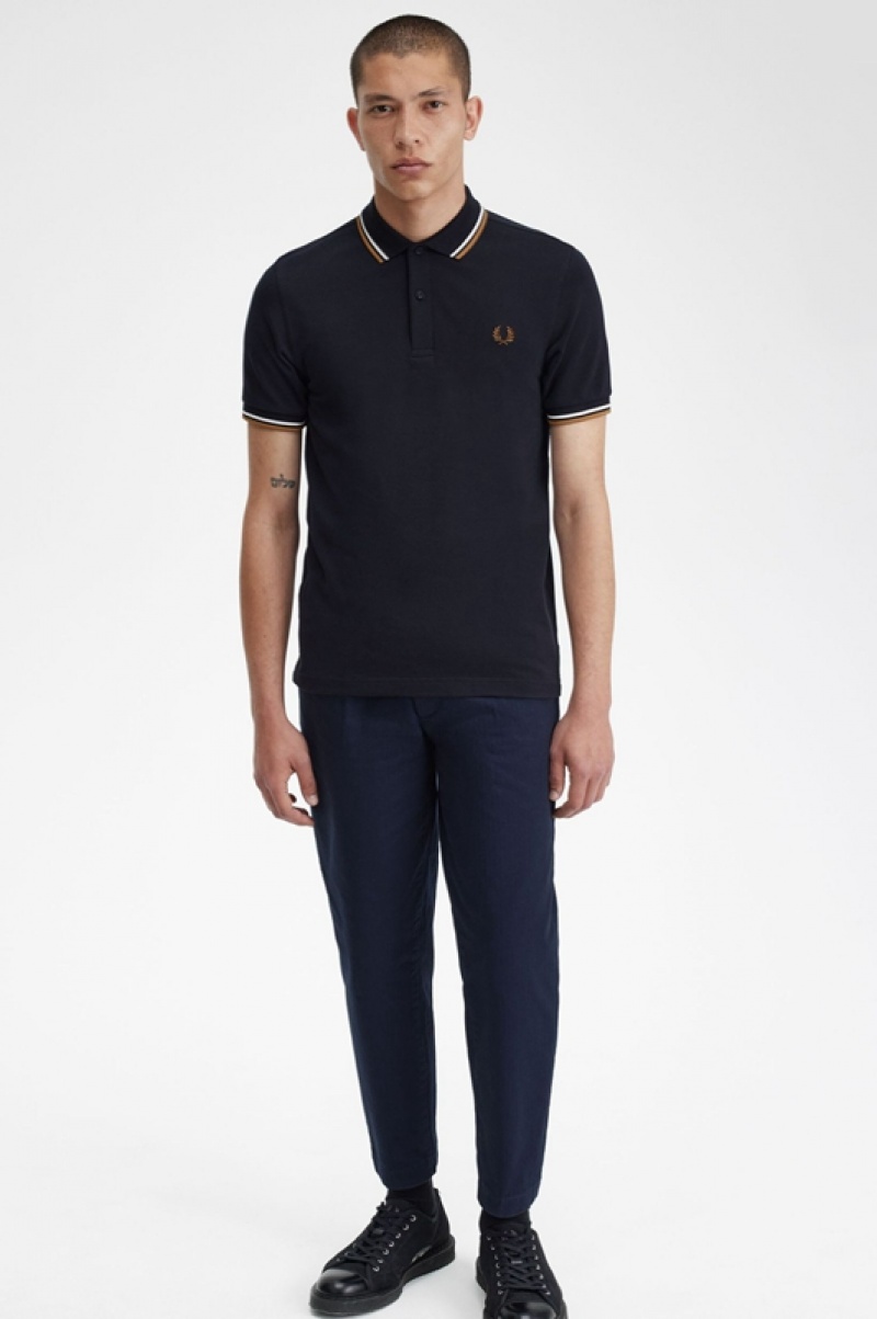 Fred Perry The Fred Perry Men's Polo Shirts Navy | WTY-492675