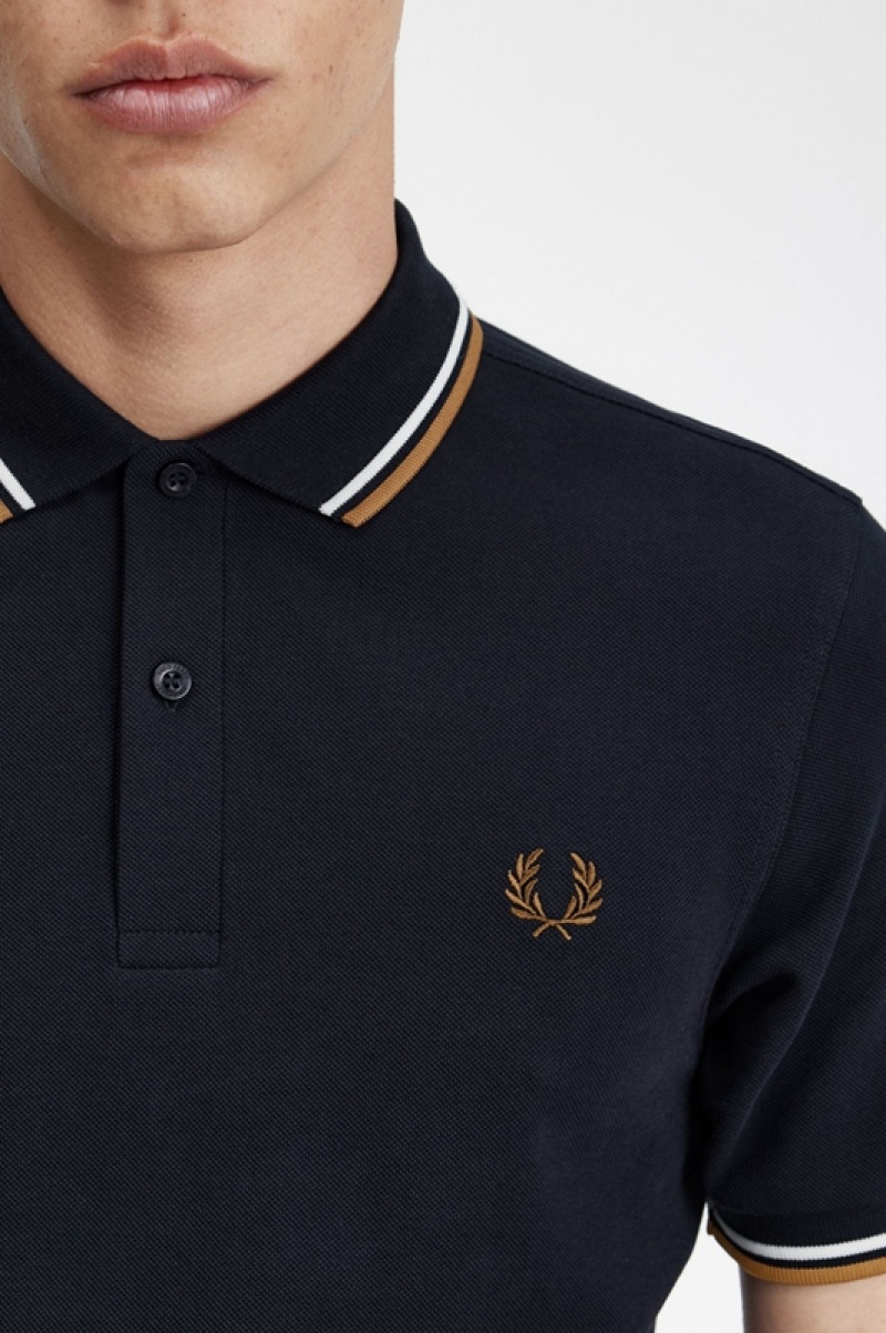 Fred Perry The Fred Perry Men's Polo Shirts Navy | WTY-492675