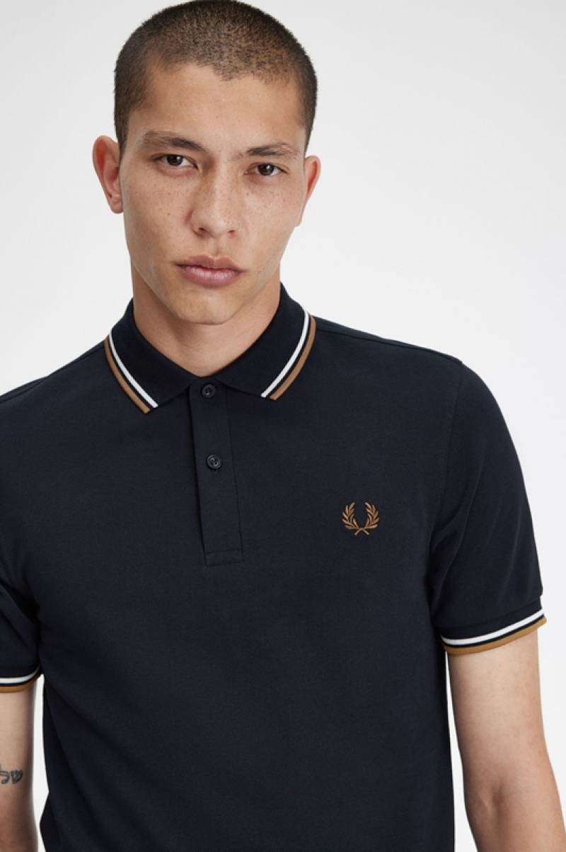 Fred Perry The Fred Perry Men's Polo Shirts Navy | WTY-492675