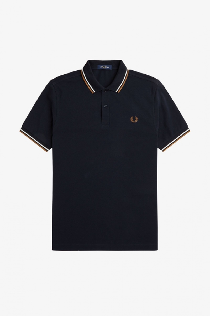 Fred Perry The Fred Perry Men's Polo Shirts Navy | WTY-492675