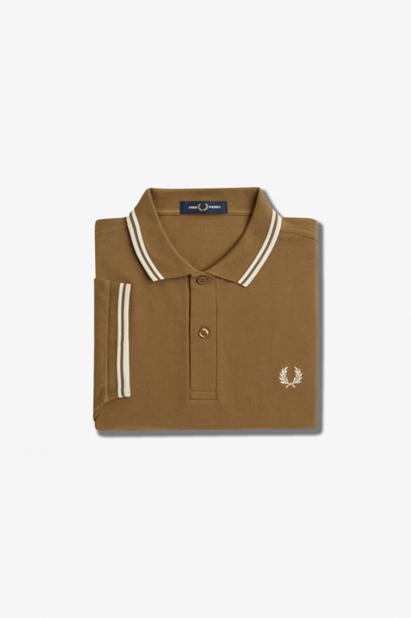 Fred Perry The Fred Perry Men's Polo Shirts Dark Yellow | BGO-163985