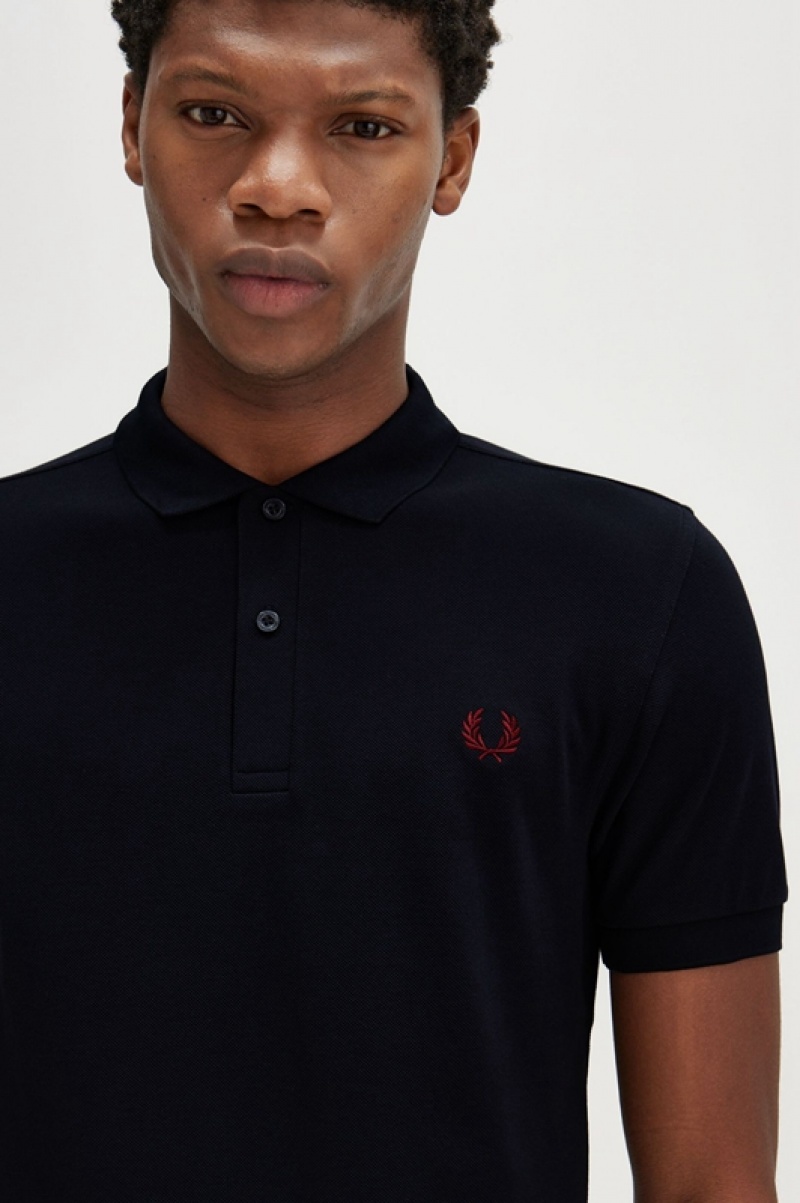 Fred Perry The Fred Perry Men's Polo Shirts Black | HAY-350986