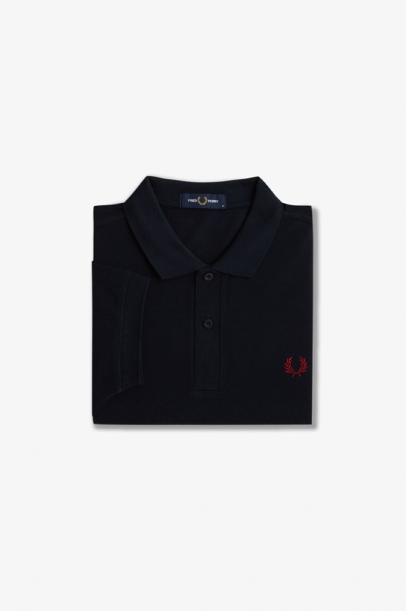 Fred Perry The Fred Perry Men's Polo Shirts Black | HAY-350986