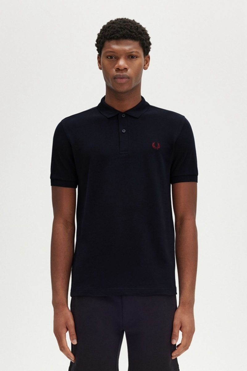 Fred Perry The Fred Perry Men\'s Polo Shirts Black | HAY-350986