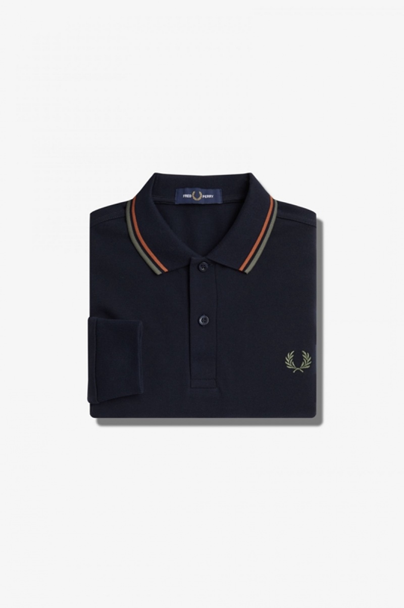 Fred Perry The Fred Perry Men's Polo Shirts Navy | QBU-812374