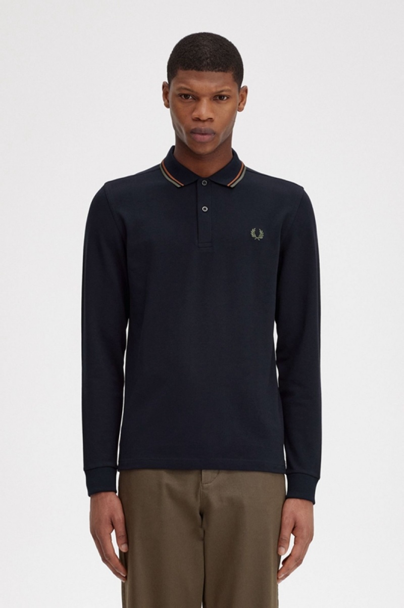 Fred Perry The Fred Perry Men\'s Polo Shirts Navy | QBU-812374