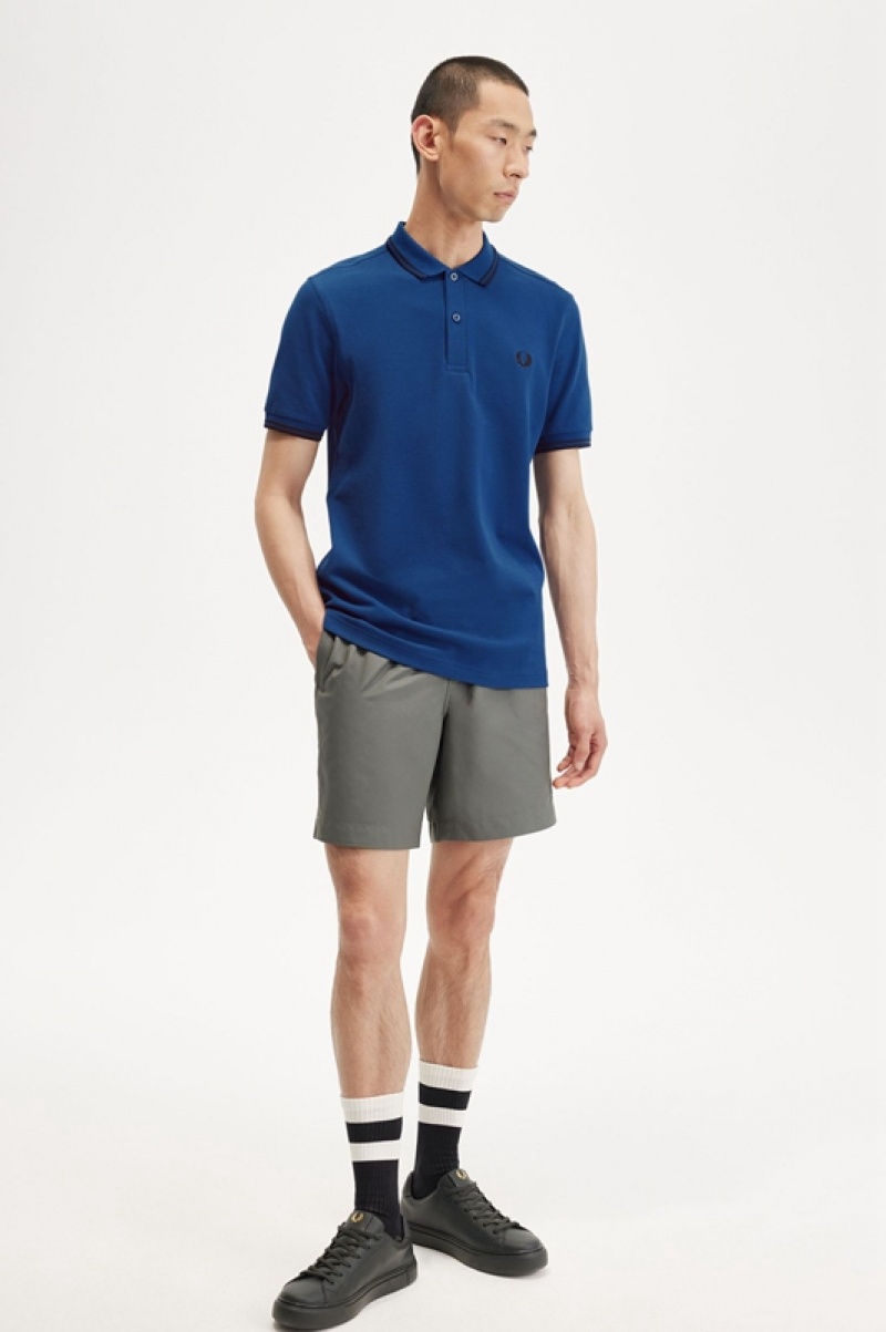 Fred Perry The Fred Perry Men's Polo Shirts Deep Blue | LRO-271860