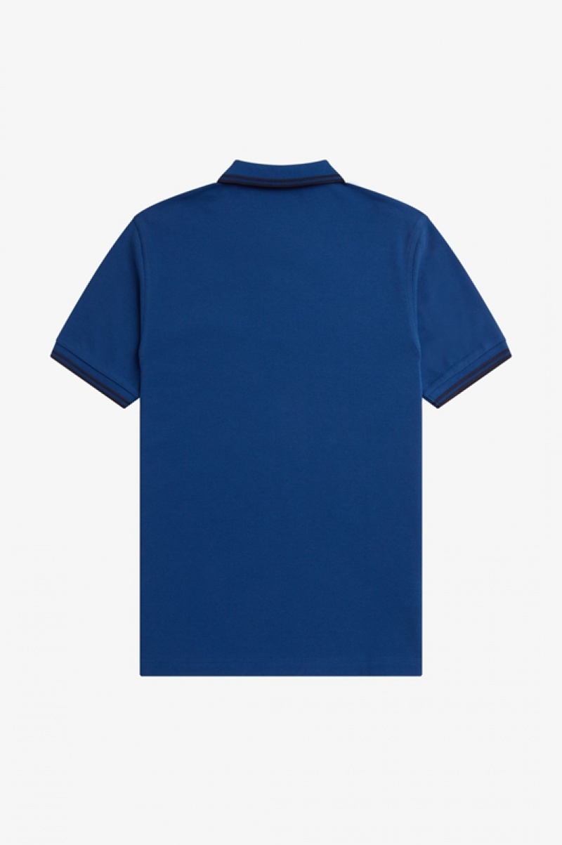 Fred Perry The Fred Perry Men's Polo Shirts Deep Blue | LRO-271860