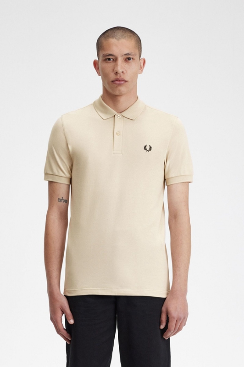 Fred Perry The Fred Perry Men's Shirts Beige | NJO-582419