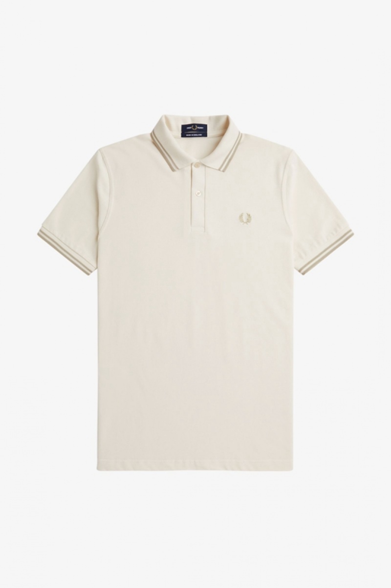 Fred Perry The Fred Perry Men's Shirts Beige | YAV-071925