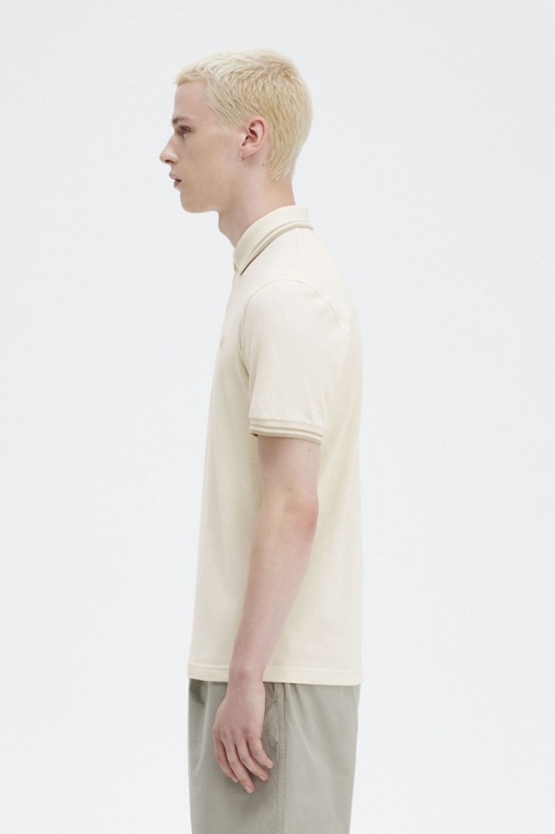 Fred Perry The Fred Perry Men's Shirts Beige | YAV-071925