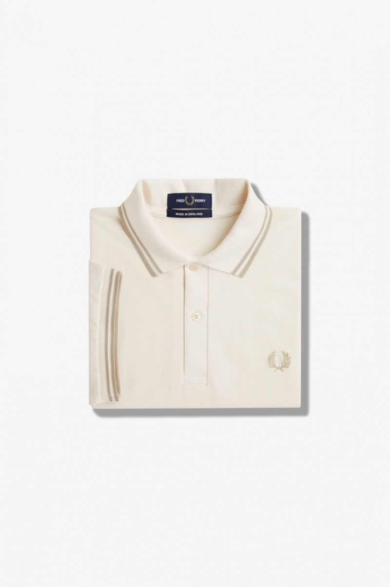 Fred Perry The Fred Perry Men\'s Shirts Beige | YAV-071925