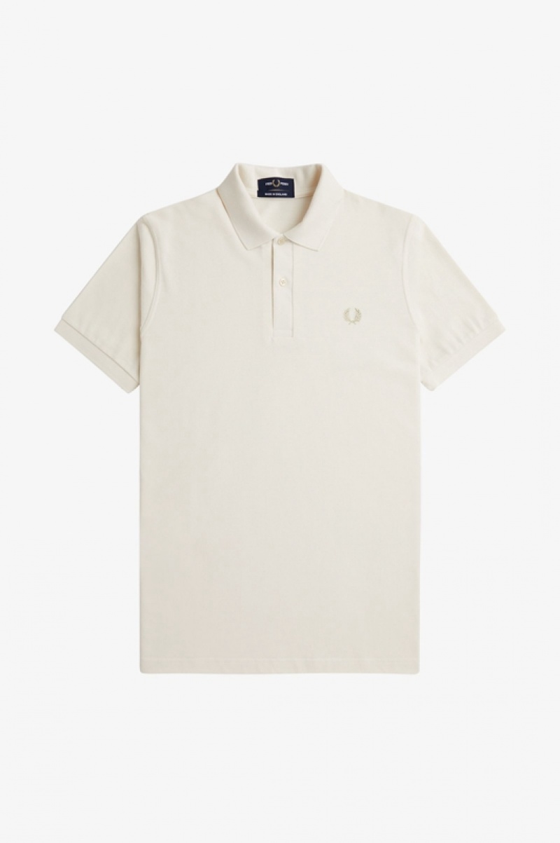 Fred Perry The Fred Perry Men's Shirts Beige | WOT-815027