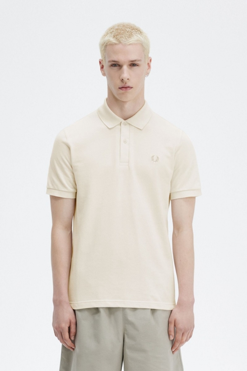 Fred Perry The Fred Perry Men's Shirts Beige | WOT-815027