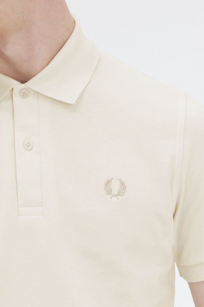 Fred Perry The Fred Perry Men's Shirts Beige | WOT-815027